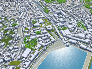 Yalta crimean city peninsula 30km 3D Model