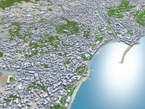 Yalta crimean city peninsula 30km 3D Model