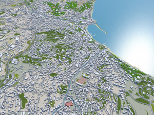 Yalta crimean city peninsula 30km 3D Model