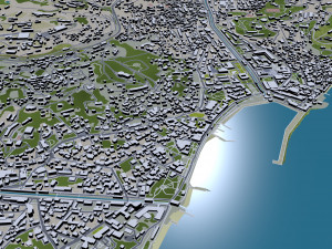 Yalta crimean city peninsula 30km 3D Model