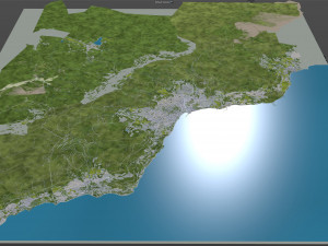 Yalta crimean city peninsula 30km 3D Model