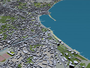 Yalta crimean city peninsula 30km 3D Model