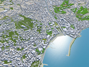 Yalta crimean city peninsula 30km 3D Model