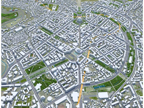 Yerevan city armenia 60km 3D Model