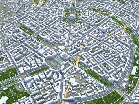 Yerevan city armenia 60km 3D Model