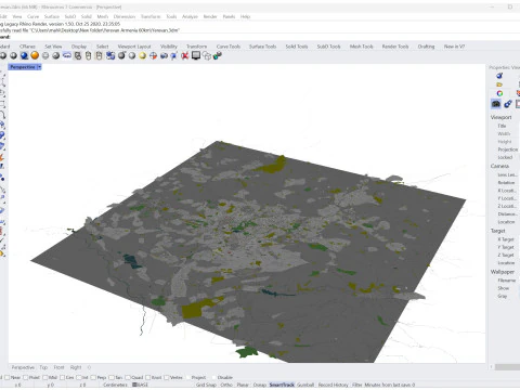 Yerevan city armenia 60km 3D Model