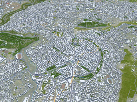 Yerevan city armenia 60km 3D Model