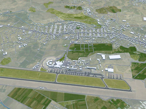 Yerevan city armenia 60km 3D Model