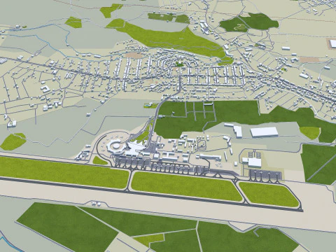 Yerevan city armenia 60km 3D Model