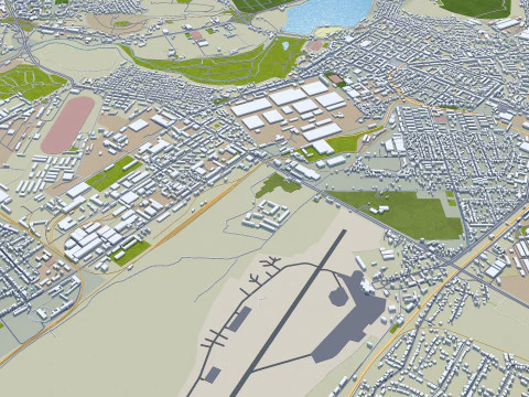 Yerevan city armenia 60km 3D Model