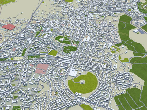Yerevan city armenia 60km 3D Model
