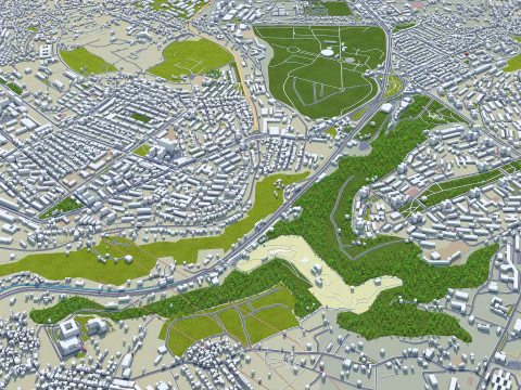 Yerevan city armenia 60km 3D Model