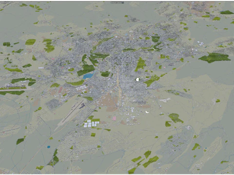 Yerevan city armenia 60km 3D Model