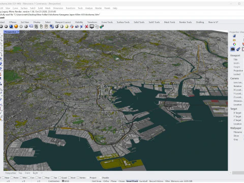 Cidade de Yokohama Kanagawa Jap&atilde;o 60 km Modelo 3D