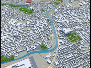 York city pennsylvania usa 30km Modello 3D