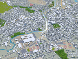 York city pennsylvania usa 30km Modello 3D