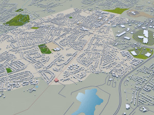 York city pennsylvania usa 30km Modello 3D