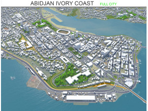 Abidjan city ivory coast 40km 3D Model