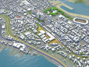 Abidjan city ivory coast 40km 3Dモデル