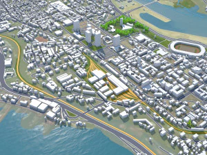 Abidjan city ivory coast 40km 3D Model