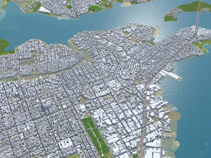 Abidjan city ivory coast 40km 3D Model