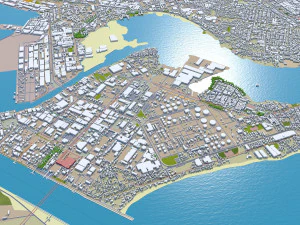 Abidjan city ivory coast 40km 3D Model