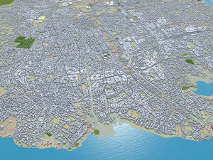 Abidjan city ivory coast 40km 3Dモデル