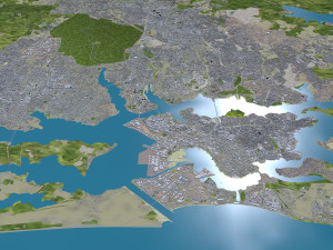 Abidjan city ivory coast 40km 3Dモデル