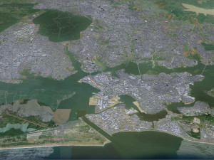 Abidjan city ivory coast 40km 3Dモデル