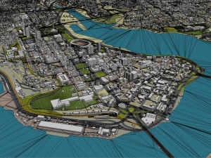 Abidjan city ivory coast 40km 3Dモデル