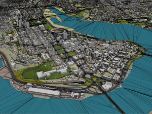 Abidjan city ivory coast 40km 3D Model