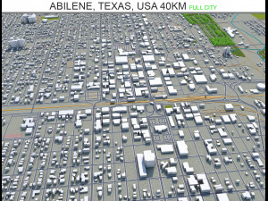abilene city texas usa 40km 3D Model