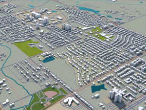 abilene city texas usa 40km 3D Model