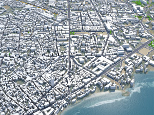 Accra city ghana 40km 3D Model