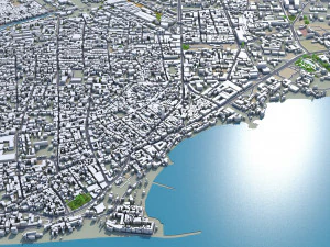 Accra city ghana 40km 3D Model