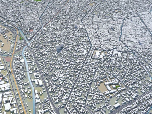 Accra city ghana 40km 3D Model