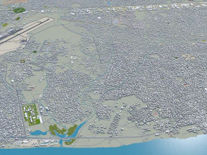 Accra city ghana 40km 3D Model