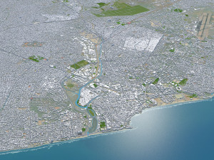 Accra city ghana 40km Modèle 3D