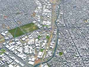 Accra city ghana 40km Modèle 3D