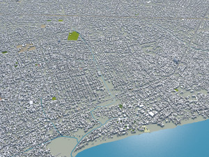 Accra city ghana 40km Modèle 3D