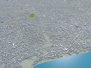 Accra city ghana 40km 3D Model