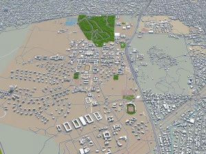 Accra city ghana 40km 3D Model