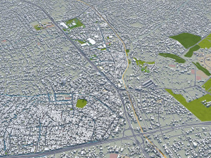 Accra city ghana 40km Modèle 3D