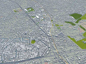 Accra city ghana 40km 3D Model