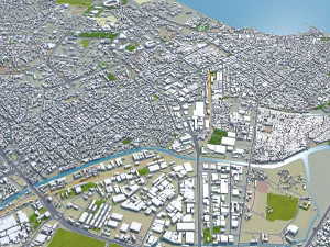 Accra city ghana 40km 3D Model