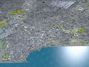 Accra city ghana 40km Modèle 3D