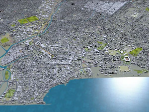 Accra city ghana 40km 3D Model