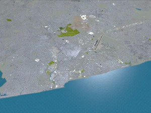 Accra city ghana 40km 3D Model