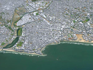 Accra city ghana 40km 3D Model