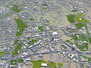 Addis ababa city ethiopia 60km 3D Model